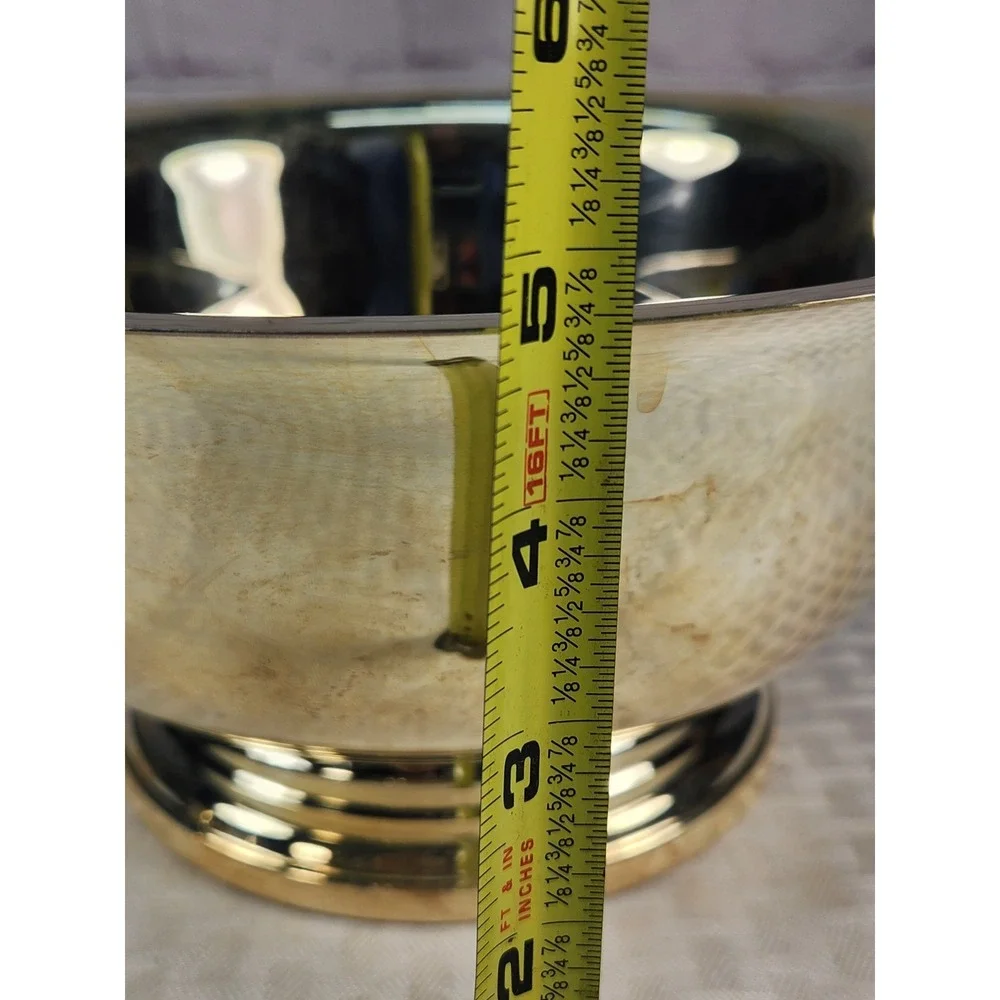 EPCA Bristol Silverplate Serving Bowl by Poole Antique Tarnished Decor